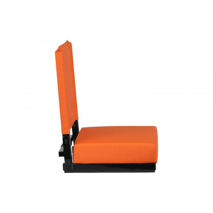 BLNK Grandstand Comfort Lightweight Stadium Chair with Handle and Ultra-Padded Seat - Orange