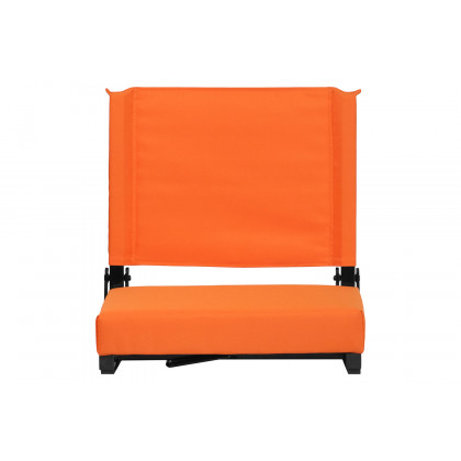 BLNK Grandstand Comfort Lightweight Stadium Chair with Handle and Ultra-Padded Seat - Orange