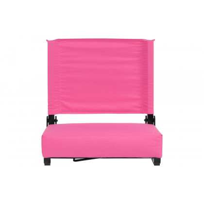 BLNK Grandstand Comfort Lightweight Stadium Chair with Handle and Ultra-Padded Seat - Pink