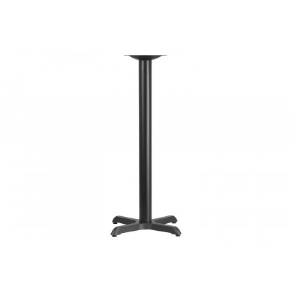 BLNK Beverly Restaurant Table X-Base with Bar Height Column - 22"W x 22"L