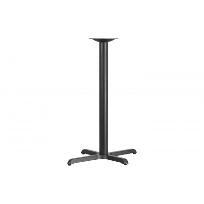 BLNK Beverly Restaurant Table X-Base with Bar Height Column - 23.5"W x 29.5"L