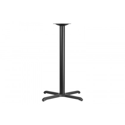 BLNK Beverly Restaurant Table X-Base with Bar Height Column - 30"W x 30"L