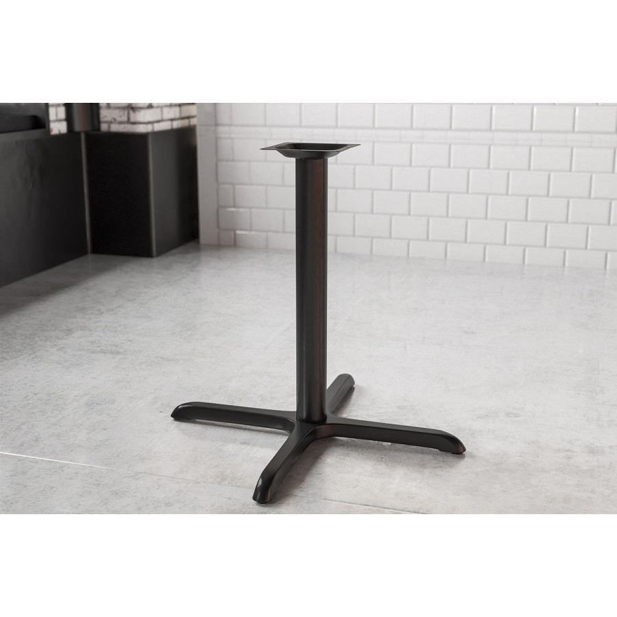 BLNK Beverly Restaurant Table X-Base with Table Height Column - 30"W x 30"L