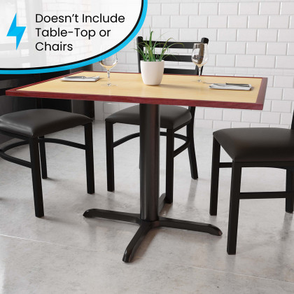 BLNK - Beverly Restaurant Table X-Base with Table Height Column
