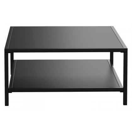BLNK - Brock Commercial Outdoor 2 Tier Patio Coffee Table Black Coffee Table