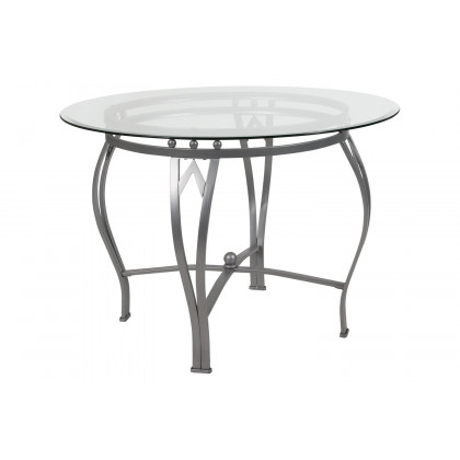 BLNK - Syracuse Round Glass Dining Table
