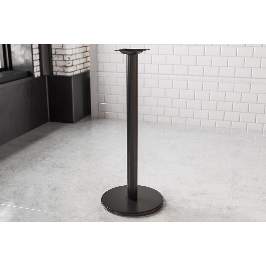 BLNK Beverly Round Restaurant Table Base with Bar Height Column - 18"D