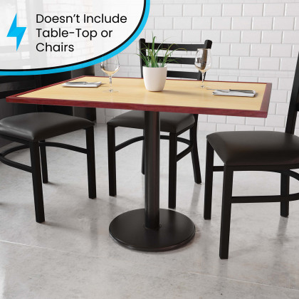 BLNK - Beverly Round Restaurant Table Base with Table Height Column