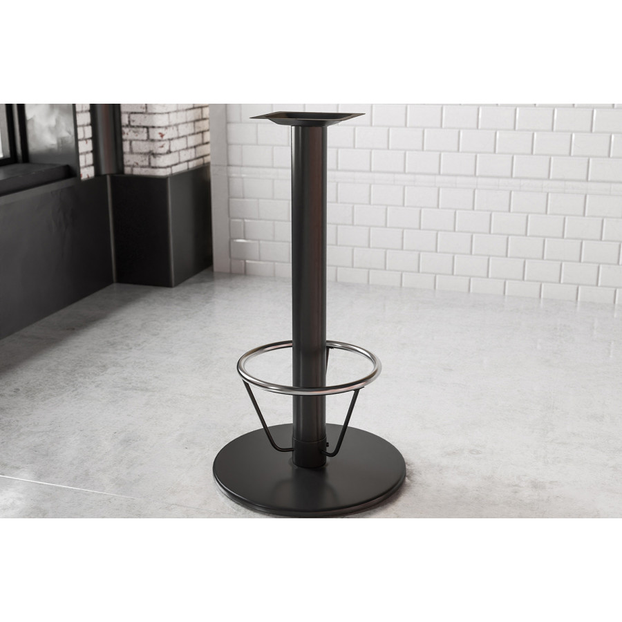 BLNK - Beverly Round Restaurant Table Base with Bar Height Column and Foot Ring