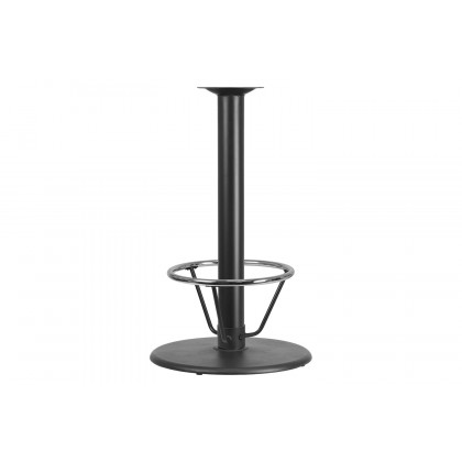 BLNK Beverly Round Restaurant Table Base with Bar Height Column and Foot Ring - 24"D
