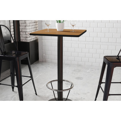 BLNK - Square Bar Height Table with 18'' Round Base