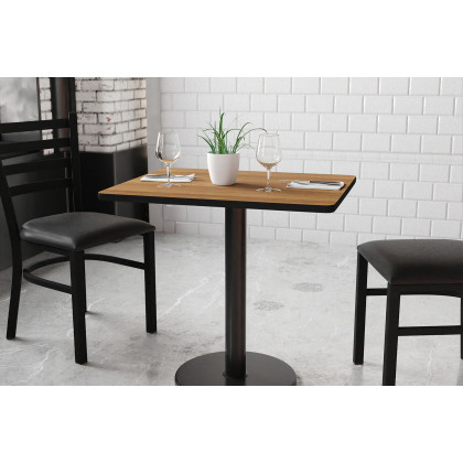 BLNK - Rectangular Table with 18'' Round Base