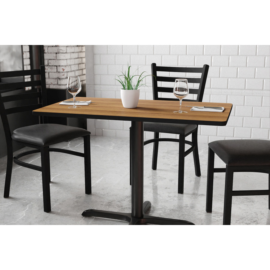 BLNK Rectangular Table with 23.5'' x 29.5'' Base - Walnut, 24"W x 42"L