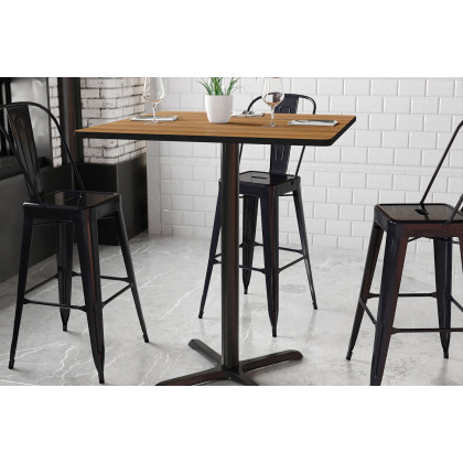 BLNK - Square Bar Height Table with 30'' x 30'' Base
