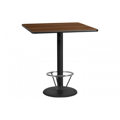 BLNK - Square Bar Height Table with 24'' Round Base