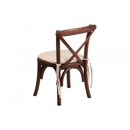 BLNK HERCULES Series Wood Stackable Kids Cross Back Chair with Cushion