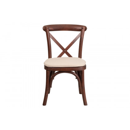 BLNK HERCULES Series Wood Stackable Kids Cross Back Chair with Cushion