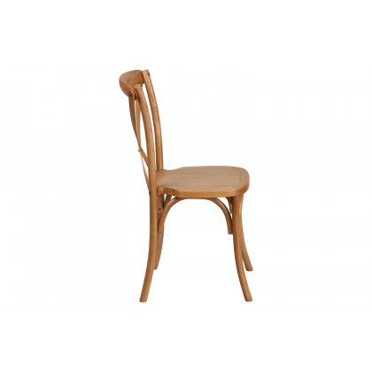 BLNK HERCULES Series Wood Stackable Cross Back Chair - Oak