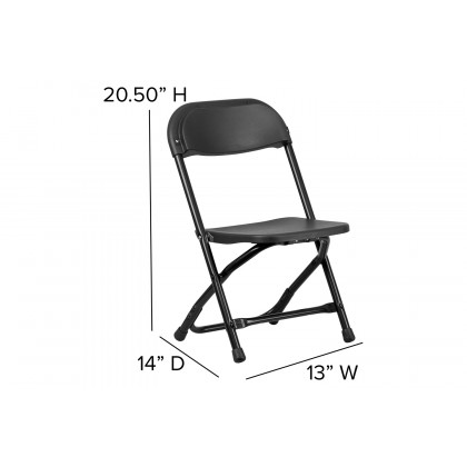 BLNK Timmy Kids Plastic Folding Chair - Black