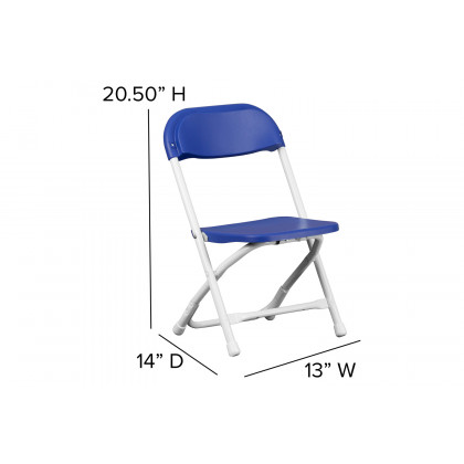 BLNK Timmy Kids Plastic Folding Chair - Blue