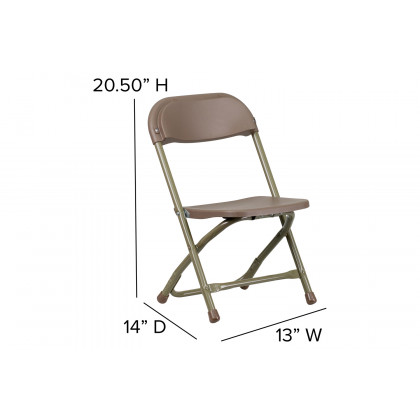 BLNK Timmy Kids Plastic Folding Chair - Brown