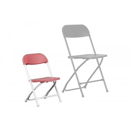 BLNK Timmy Kids Plastic Folding Chair - Burgundy
