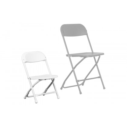 BLNK Timmy Kids Plastic Folding Chair - White