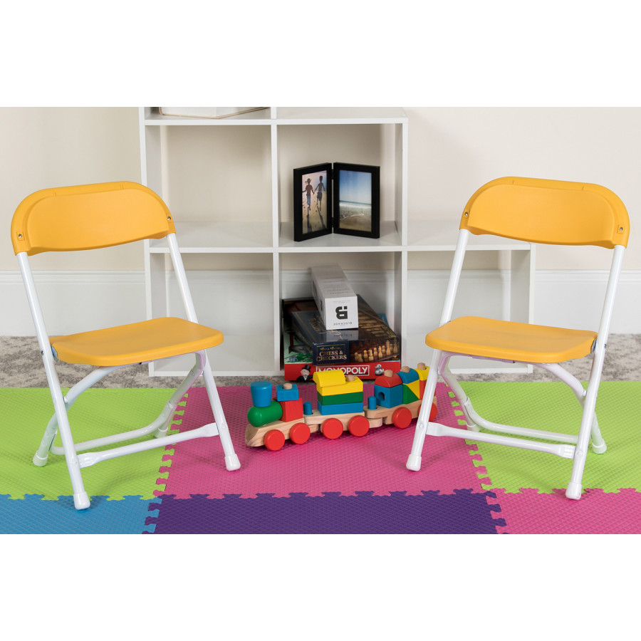 BLNK Timmy Kids Plastic Folding Chair - Yellow