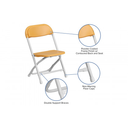BLNK Timmy Kids Plastic Folding Chair - Yellow
