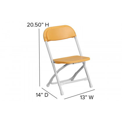 BLNK Timmy Kids Plastic Folding Chair - Yellow