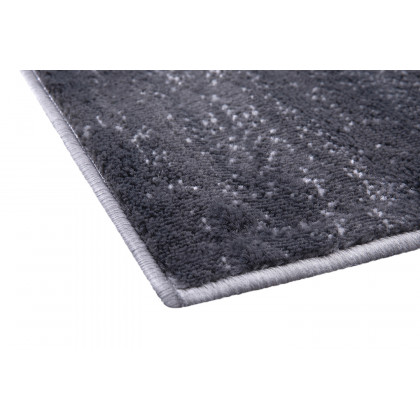 BLNK Harken Collection Geometric Olefin Area Rug with Jute Backing - Black/Gray, 5'W x 7'L