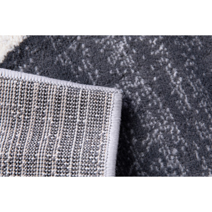 BLNK Harken Collection Geometric Olefin Area Rug with Jute Backing - Black/Gray, 6'W x 9'L
