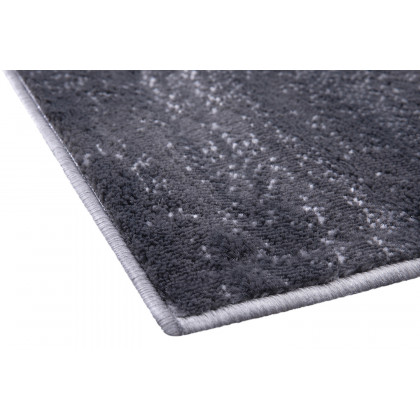 BLNK Harken Collection Geometric Olefin Area Rug with Jute Backing - Black/Gray, 6'W x 9'L