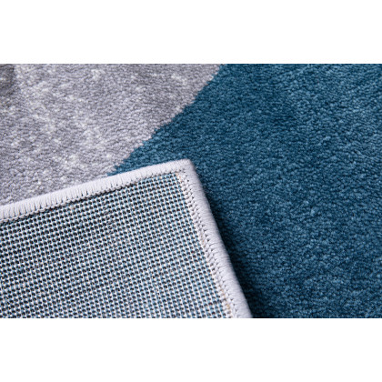BLNK Harken Collection Geometric Olefin Area Rug with Jute Backing - Blue/Gray, 5'W x 7'L