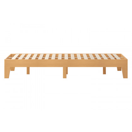 BLNK Evelyn Wood Platform Bed with Wooden Support Slats - Natural Pine, King Size