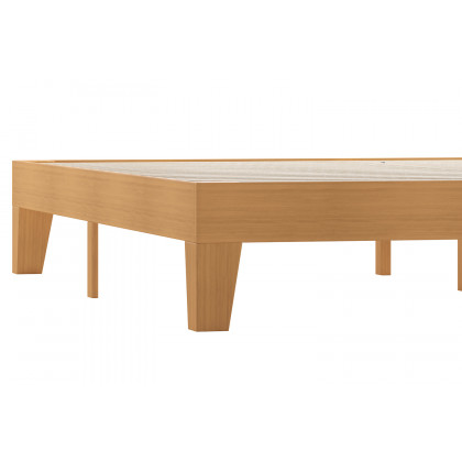 BLNK Evelyn Wood Platform Bed with Wooden Support Slats - Natural Pine, King Size