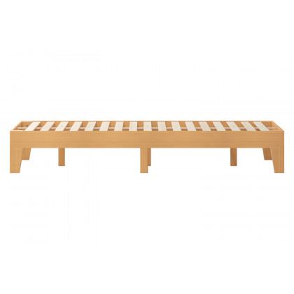 BLNK Evelyn Wood Platform Bed with Wooden Support Slats - Natural Pine, Queen Size