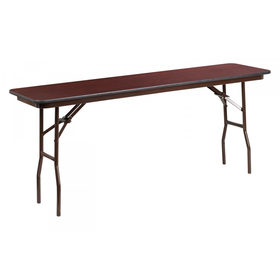 BLNK Floyd Mahogany HP Laminate Folding Training Table - 6'L