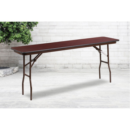 BLNK - Frankie Mahogany Melamine Laminate Folding Training Table