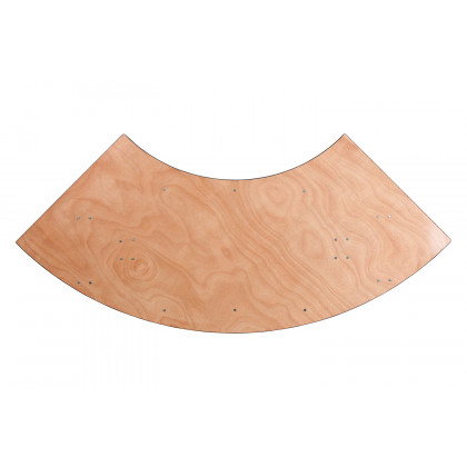 BLNK Ginny Serpentine Wood Folding Banquet Table - 2.5'W x 7.25'L