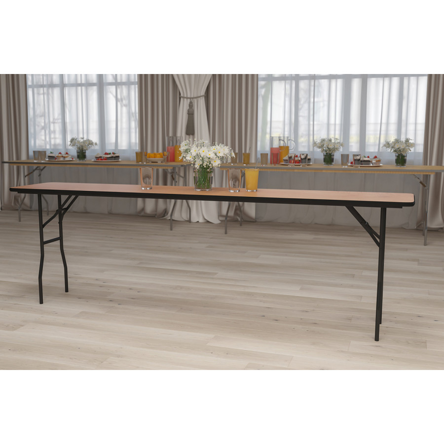 BLNK Gael Rectangular Wood Folding Training - 8'L