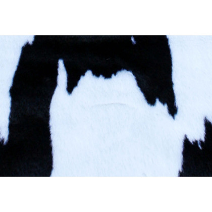 BLNK Barstow Collection Faux Cowhide Print Area Rug with Polyester Backing - Black, 2'W x 7'L