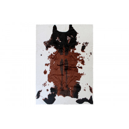 BLNK Barstow Collection Faux Cowhide Print Area Rug with Polyester Backing - Brown, 5'W x 7'L