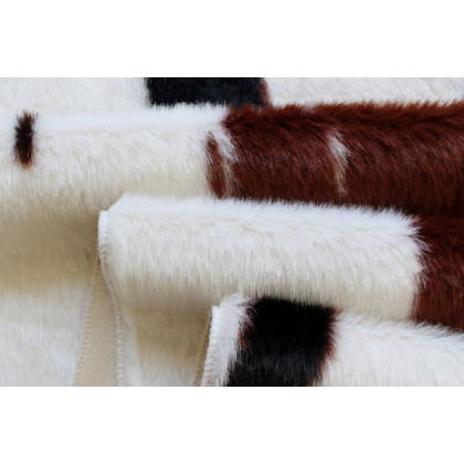 BLNK Barstow Collection Faux Cowhide Print Area Rug with Polyester Backing - Brown, 5'W x 7'L