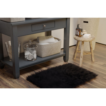 BLNK - Chalet Collection Faux Fur Area Rug with Polyester Backing