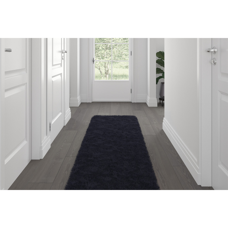 BLNK - Chalet Collection Faux Fur Area Rug with Polyester Backing