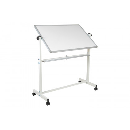 BLNK HERCULES Series Double-Sided Mobile White Board with Pen Tray - 45.25"W x 54.75"H