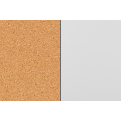 BLNK HERCULES Series Reversible Mobile Cork Bulletin Board and White Board with Pen Tray - 53"W x 62.5"H