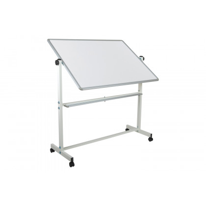 BLNK HERCULES Series Double-Sided Mobile White Board with Pen Tray - 53"W x 62.5"H