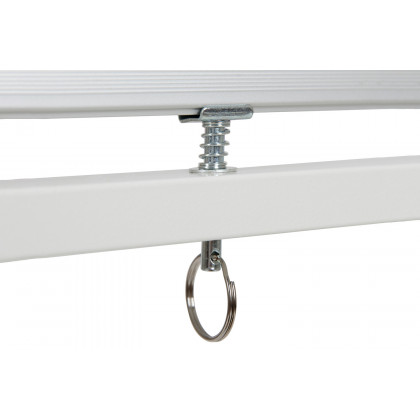 BLNK HERCULES Series Reversible Mobile Cork Bulletin Board and White Board with Pen Tray - 62.5"W x 62.25"H